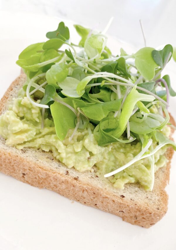 Healthy Avocado Microgreens Toast